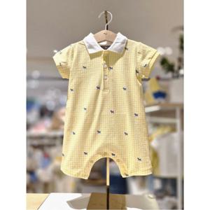 블루독베이비 10 26SS신상(YE) 블루독피케반팔우주복(백일돌아기옷) (4631960002)