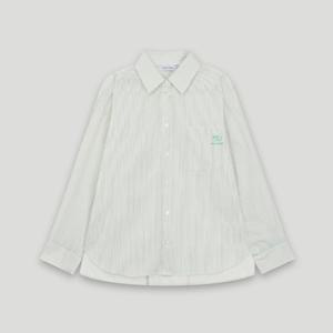 자수포인트 배색테잎 스트라이프셔츠 (CLA-SH505W2)