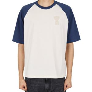 아미 26SS 공용 빅 하트로고 박시 반팔티 크림화이트잉크 UTS379 726 A027