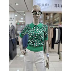 제시뉴욕 세이브존04 레오파드 카라넥 니트 MD15KO3080KO