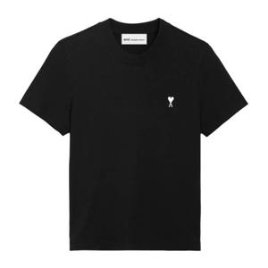 아미 크롭 코튼 반팔 티셔츠 FTS347724 045NOIRBLANC 045 NOIR