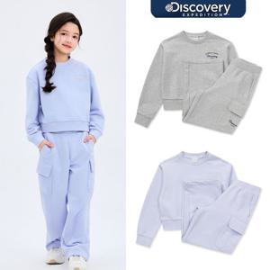 디스커버리키즈 DKAZ14061 여아 로고 맨투맨-팬츠 2SET