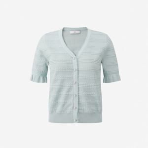 [듀엘]프릴 슬리브 브이넥 가디건 D253KSL012