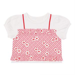 프렌치캣8 화이트 나염 뷔스띠에 티셔츠 (Q52DAT030W1)