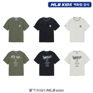 [MLB키즈US] (7ATSB0563) 스트릿 베이직 우븐 V넥 티셔츠 아동티셔츠 키즈티셔츠