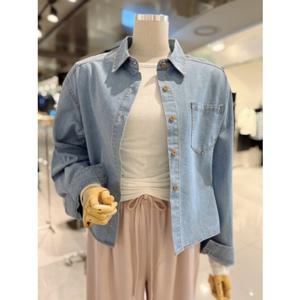 ab.fz 크롭 연청 데님 포켓 셔츠 (ABXA5HB39G) US