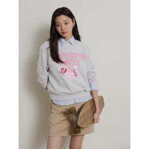 [빈폴레이디스] 오버핏 스웨트 셔츠 그레이 (BF6241N013)