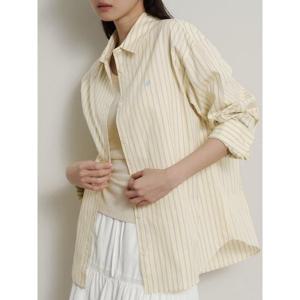 [빈폴레이디스] 스트라이프 오버핏 셔츠 옐로우 (BF6264N22E)