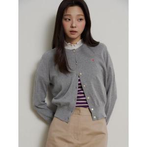 [빈폴레이디스] 코튼 긴소매 니트 카디건 그레이 (BF625AN223)