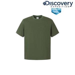 [디스커버리] 유니 세미오버핏 스몰로고 반팔티셔츠 DXRS75063-KAD