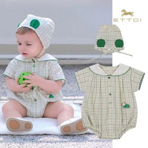 [에뜨와]제임스체크바디수트SET 07T327911/임신,출산,신생아,백일.조카선물