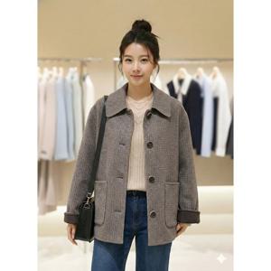 [숲]싱글카라 체크핸드메이드 자켓  SBAJK87C