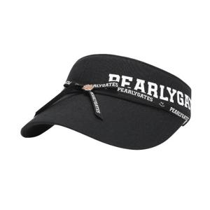 파리게이츠골프썬캡 PQS 521E1CP002_BK 여성 로고 리본 밴딩 썬바이저