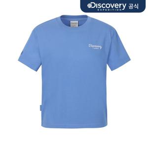 [디스커버리] 여성 프레시벤트 자수로고 세미크롭 반팔티셔츠 (L.Cobalt Blue) DWRS93063-CBL