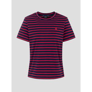 [빈폴레이디스] [Essential] 코튼 스트라이프 반소매 티셔츠  네이비 (BF6342E11R)