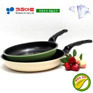 키친아트 아미(AMI)세라믹 다이아코팅 후라이팬2종(C)SET(24+28)