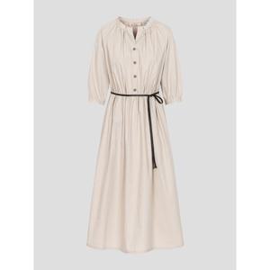 [빈폴레이디스] 밴드넥 볼륨 원피스 베이지 (BF6371C01A)