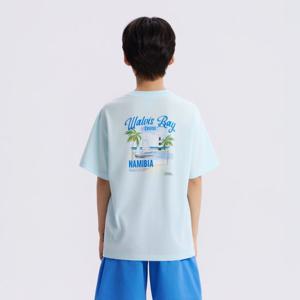 [내셔널지오그래픽키즈]K262UTS950 여행 그래픽 반팔 티셔츠 AQUA