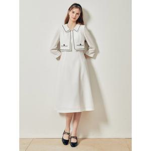 [제이제이 지고트]라인 배색 재킷 플레어 원피스 GR4A0OP821