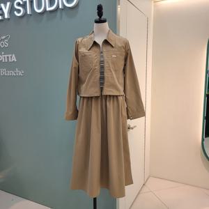 [수스]점퍼 원피스셋트S261BOP354 /베이지,다크그레이_YS