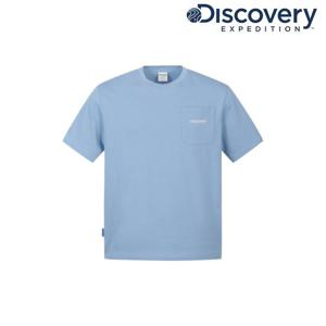 [디스커버리] 유니 컬러 클라우드 그래픽 반팔티셔츠 DXRS7N063-BLS