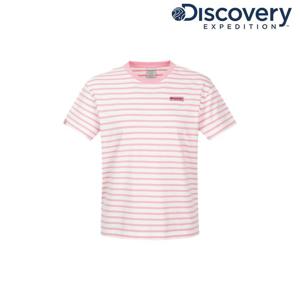 [디스커버리] 여성 스트라이프 반팔티셔츠 DWRS7F063-PKL