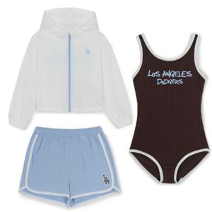 MLB 키즈 걸즈 스트릿 메쉬 후드집업 3P 세트(7FSWB0863-07BRD)