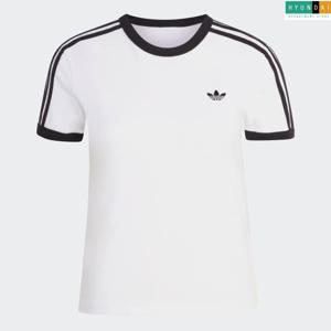 아디다스 현대백화점 [Women] 3-스트라이프 슬림 티셔츠 KD3683 인기반팔티 [현대백화점 쇼핑백 증정]