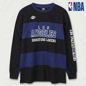 NBA  레터링 컬러블럭 롱 슬리브 티셔츠 N261TS021P