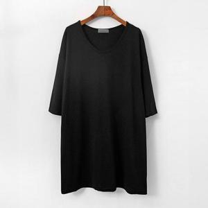 [강물처럼]아이우먼 올데이루즈유넥롱티 ILG569M407 빅사이즈 (1