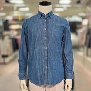 트레몰로 HC05 남성 트레몰로 솔리드 데님 긴팔 캐주얼 남방 TRHNL5S55C101