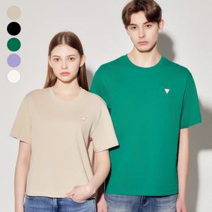 [게스(진)]남여공용 세미오버 오리지널 미니삼각 반팔티셔츠 NP2K9480