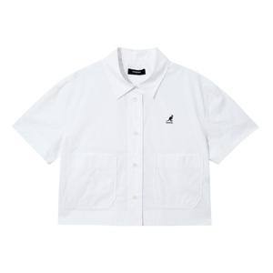 캉골 우먼스 박스 하프 셔츠 7081 화이트 KSEWSH70810