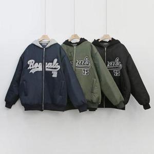 [강물처럼]빅사이즈사랑해요 K687L312 로얄배색후드항공점퍼 PO