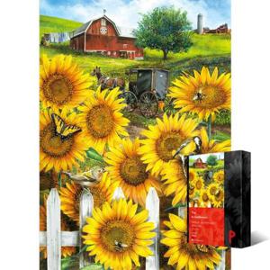 해바라기퍼즐 500피스 직소퍼즐 해바라기와 마차 (PS509)