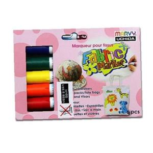 우찌다 패브릭마카 6색 560-6A 마카펜 세트(1개입)