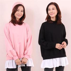 [강물처럼]아이우먼 프릴루즈핏맨투맨 WW6895M011 빅사이즈 (622