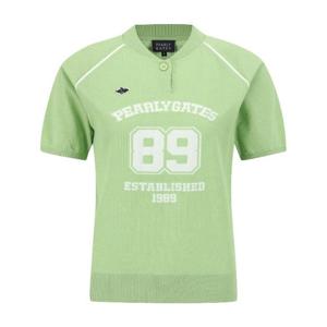 파리게이츠골프긴팔티 NQC 521E2SR404_GN 여성 래글런 로고 인타샤 메쉬 니트