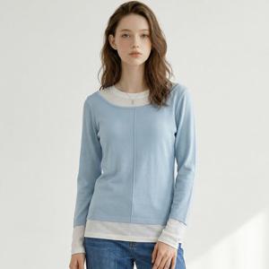 [포커스]핀턱 레이어드 긴팔 티셔츠_FM6B3TS3126