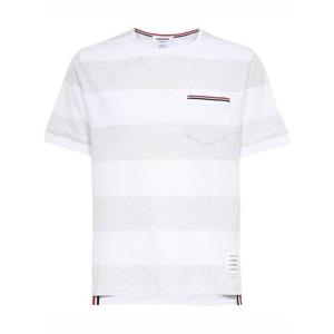 라프리마 톰브라운 포켓 RWB 트리밍 럭비 스트라이프 반팔티 MJS201A J0049 057