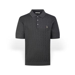 [헤지스] 남성 린넨 혼방 케이블 카라 니트 HZSW6B553CG