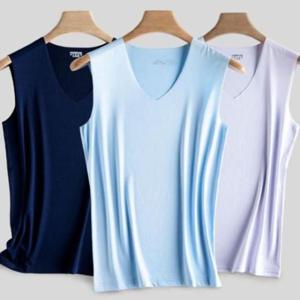 쿨나시티 심리스 무봉제 V넥 남성 쿨 이너 나시티