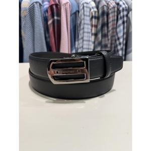 [닥스셔츠] 베노베로 소가죽 자동벨트 흑유광 메탈 버클 남성 (BMG1ACB1105K1) BMG1ACB1105