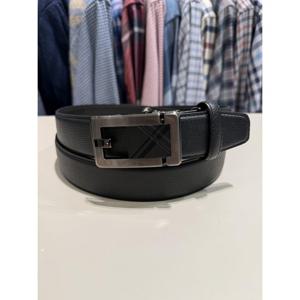 [닥스셔츠] 베노베로 소가죽 자동벨트 흑사틴 더비엠보 버클 남성 (BMG1ACB1106K1) BMG1ACB1106