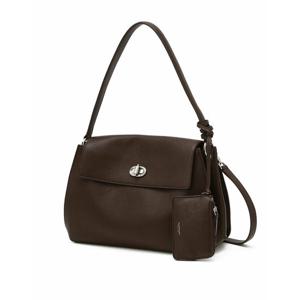 질스튜어트 JABA6E123W3  가죽 오브 장식 숄더백 M 다크브라운 JABA6E123W3