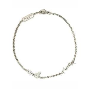 라프리마 생로랑 라인스톤 실버 모노그램 참 브레이슬릿 692489 Y1526 8368