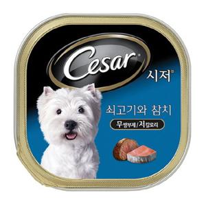시저 강아지캔 1세이상 소고기와 참치 100G
