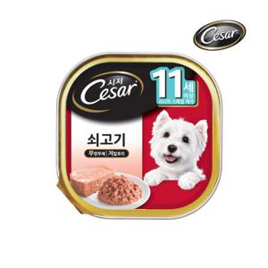 시저 강아지캔 11세이상 소고기 100G