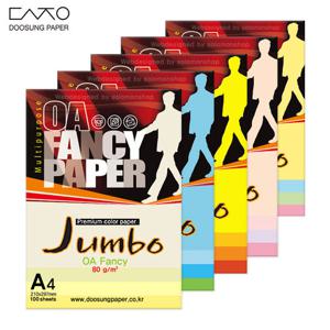 A4 OA팬시페이퍼 점보100매입 4색혼합 80g/OA지/OA점보/칼라복사