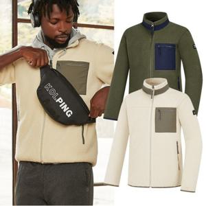 콜핑 남성 플리스 자켓 겨울 뽀글이 풀집업 점퍼